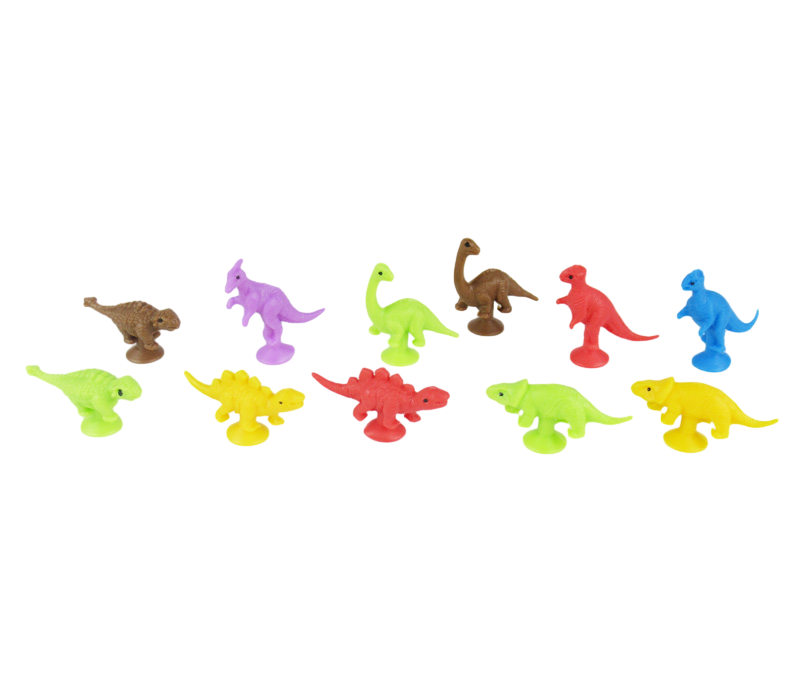 Mini dinosaur with suction cup